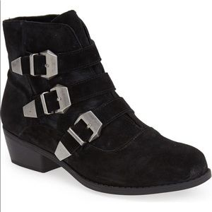 Topshop Billy Buckle Suede Ankle Boots Booties